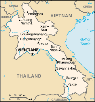 Laos - Karte und Geographie